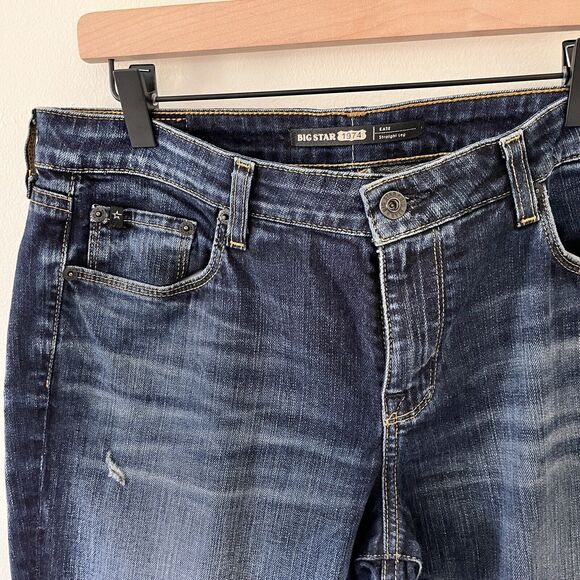 BIG STAR Jeans Women’s Kate Straight Leg Mid Rise Fit Denim - 31R - Picture 4 of 14